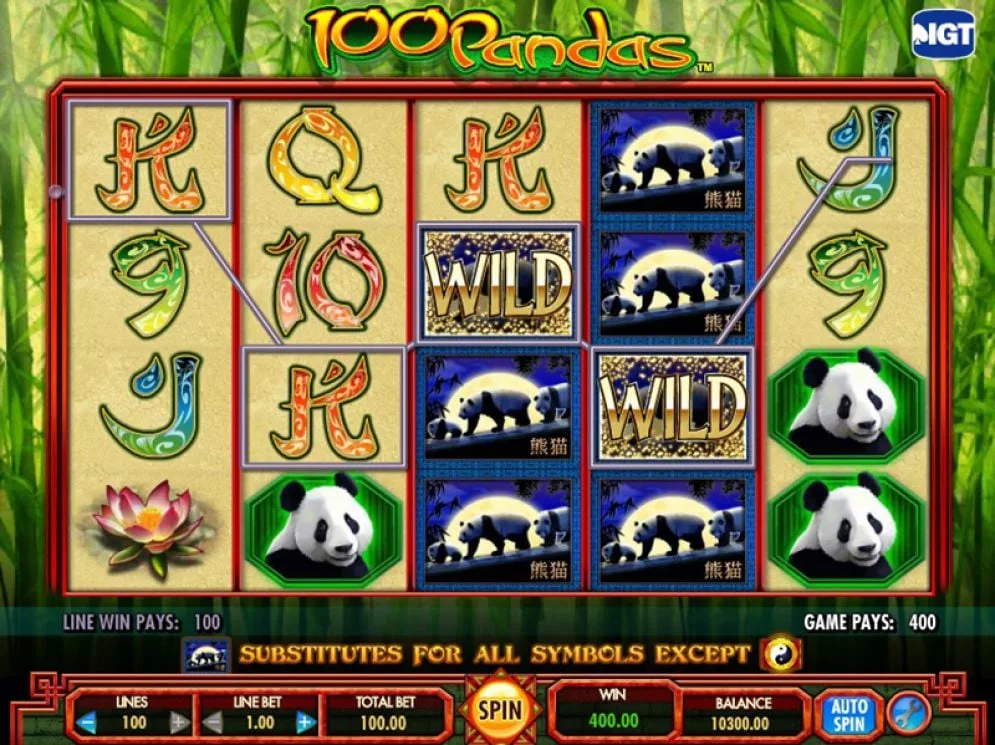 100 pandas slots review bonuses