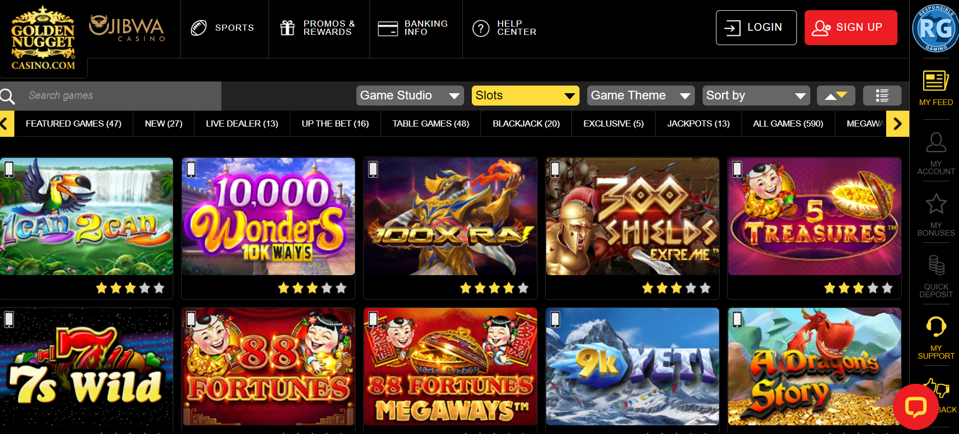 golden nugget slots