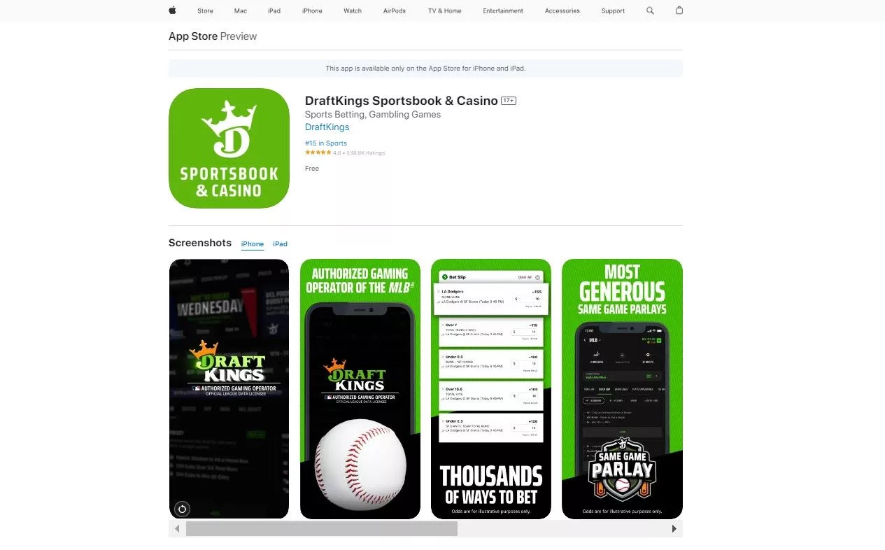 draftkings casino app for ios
